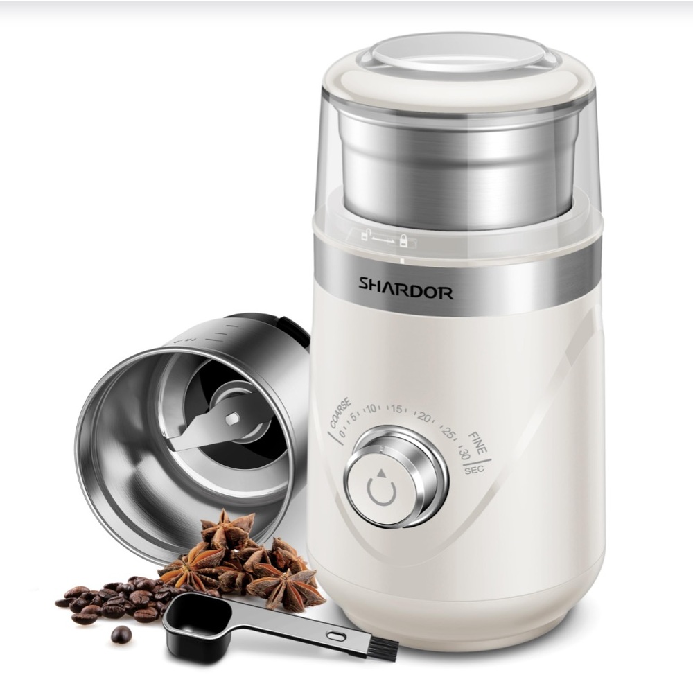 Electric Silent-Blade Coffee Grinder Herbs & Spices-CREAM